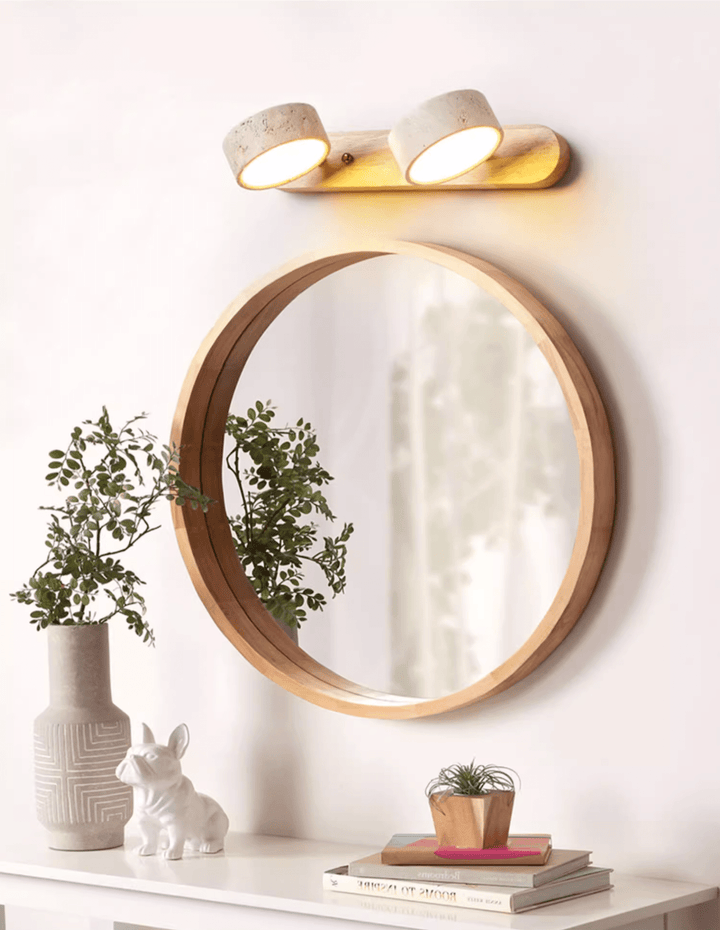 Energy-efficient modern LED wall lamp, sleek for hallway or bathroom.