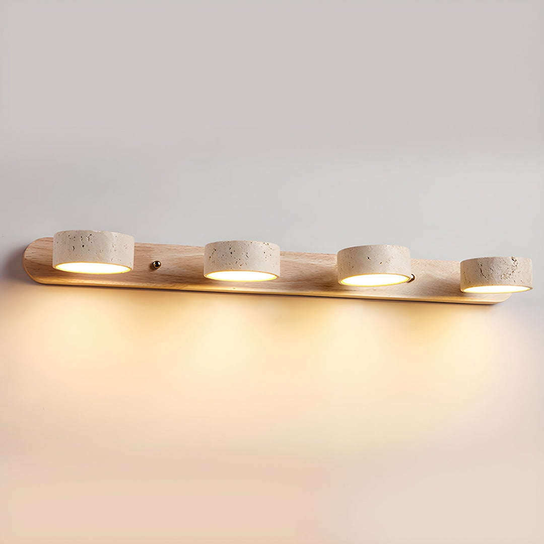 Modern LED wall light, providing soft, ambient light for relaxation.