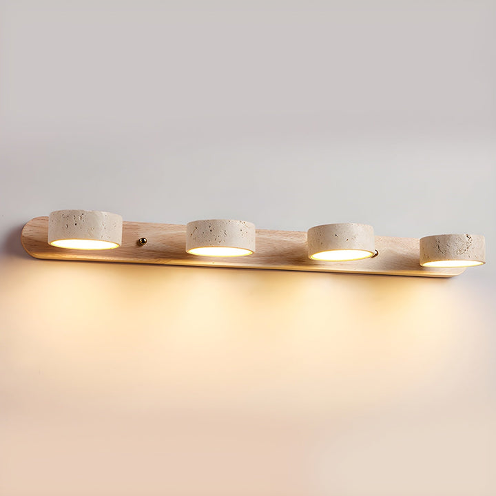 Modern LED wall light, providing soft, ambient light for relaxation.