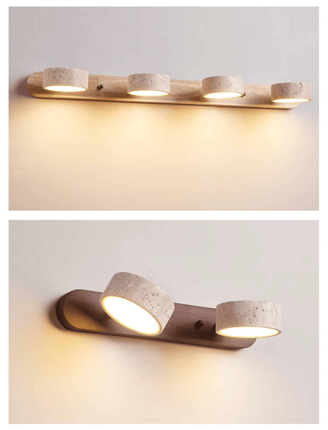 Dimmable LED wall light, ambient and sleek for elegant living rooms.