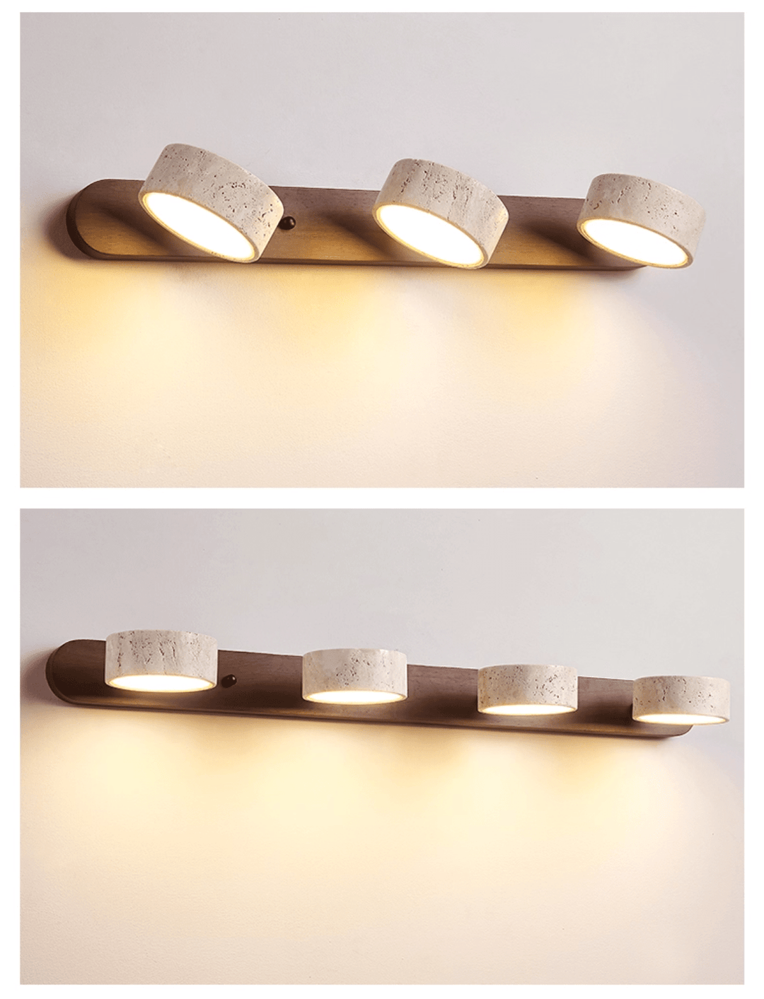 Minimalist LED wall lamp, modern lighting for bathroom or bedroom.
