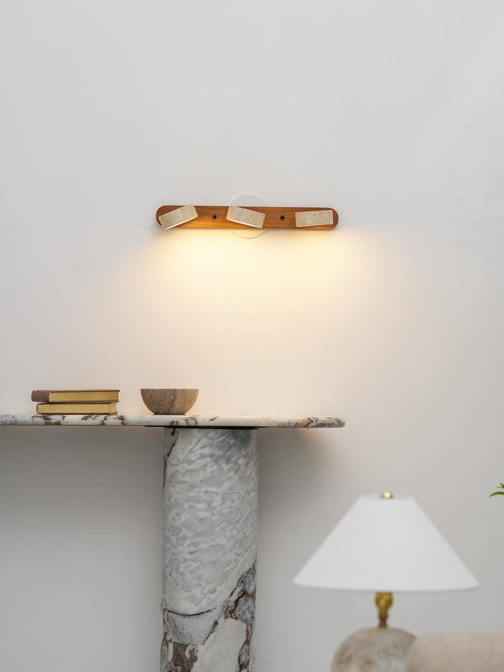 Energy-efficient LED wall fixture, contemporary and stylish for hallways.