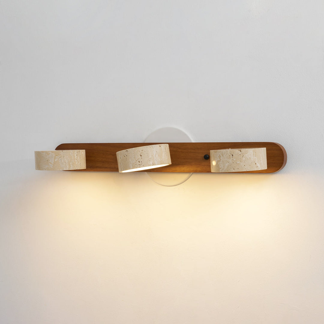 Modern LED wall lamp, providing soft, dimmable ambient light.