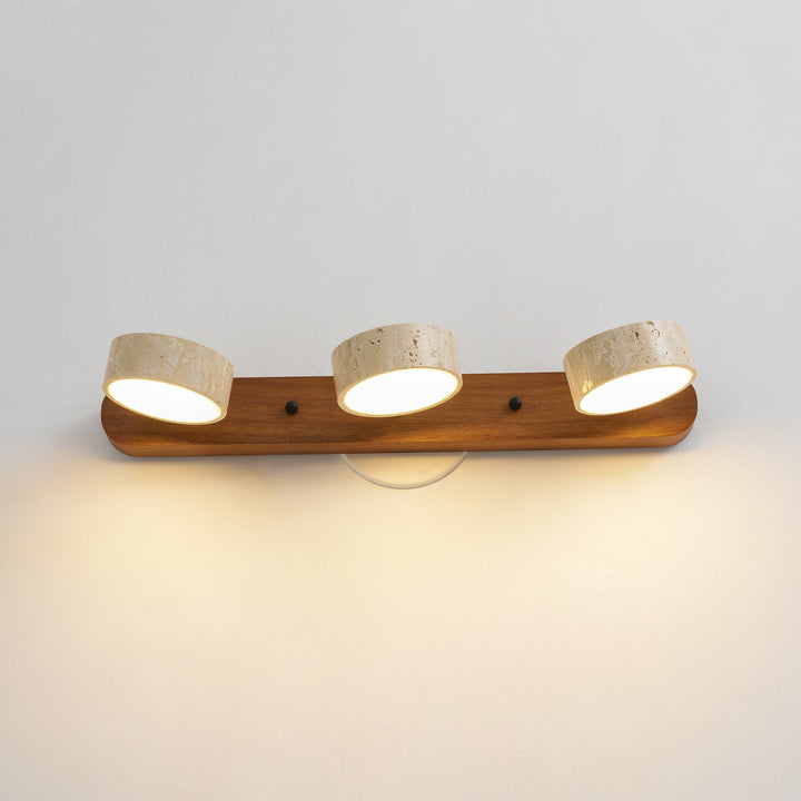 Minimalist LED wall light, perfect for modern bathroom or kitchen accent.