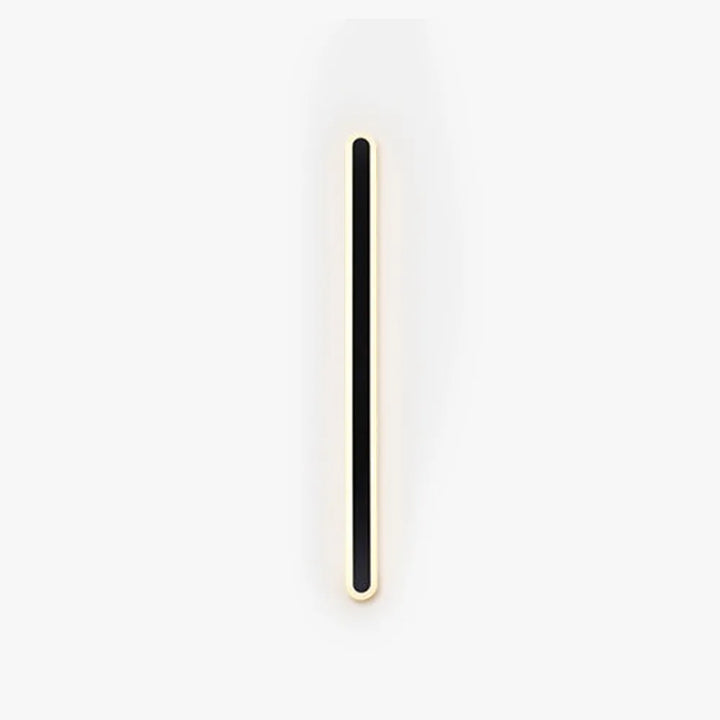 Modern linear LED outdoor wall lamp, sleek contemporary design for exterior lighting.