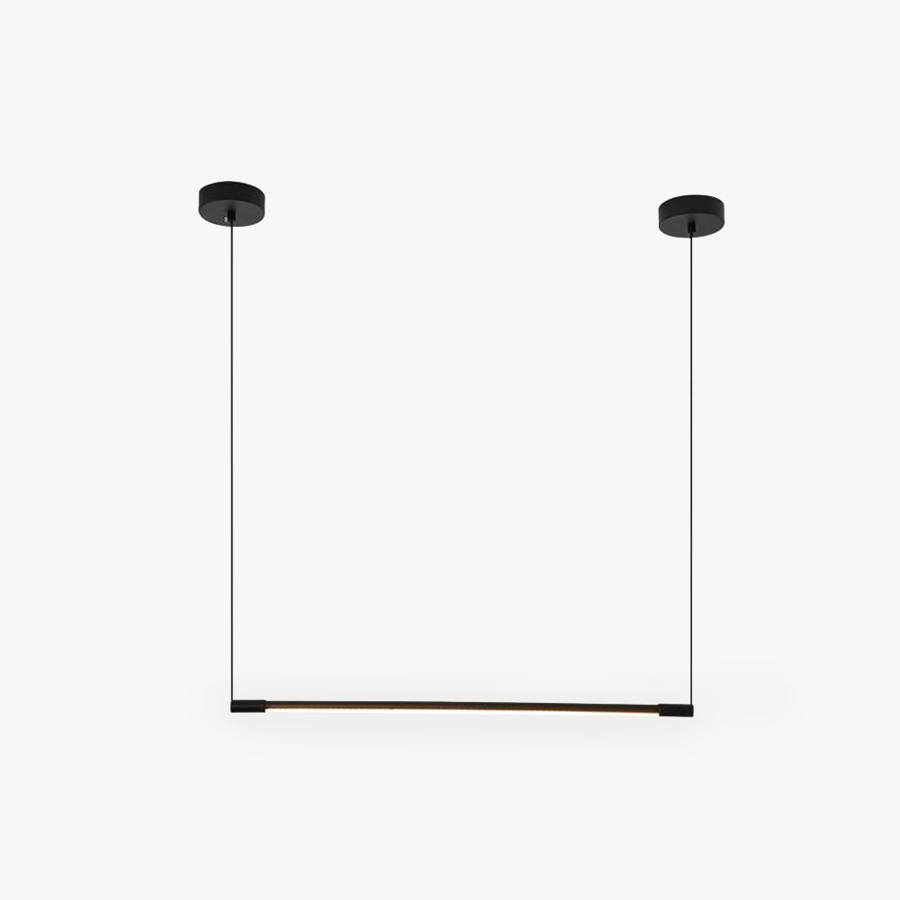 Modern linear LED pendant light fixture, ideal for contemporary home decor & dining rooms.