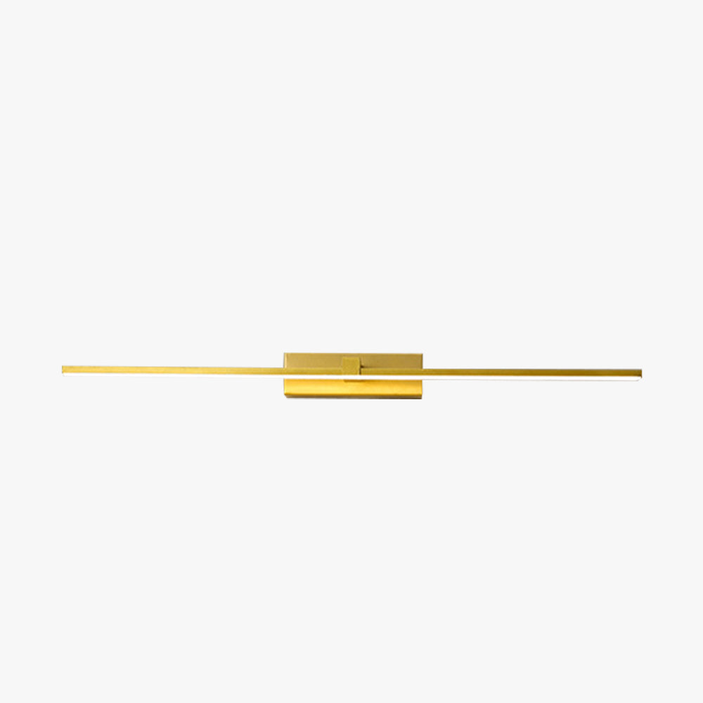 Modern adjustable color LED linear wall light for contemporary bedroom decor.
