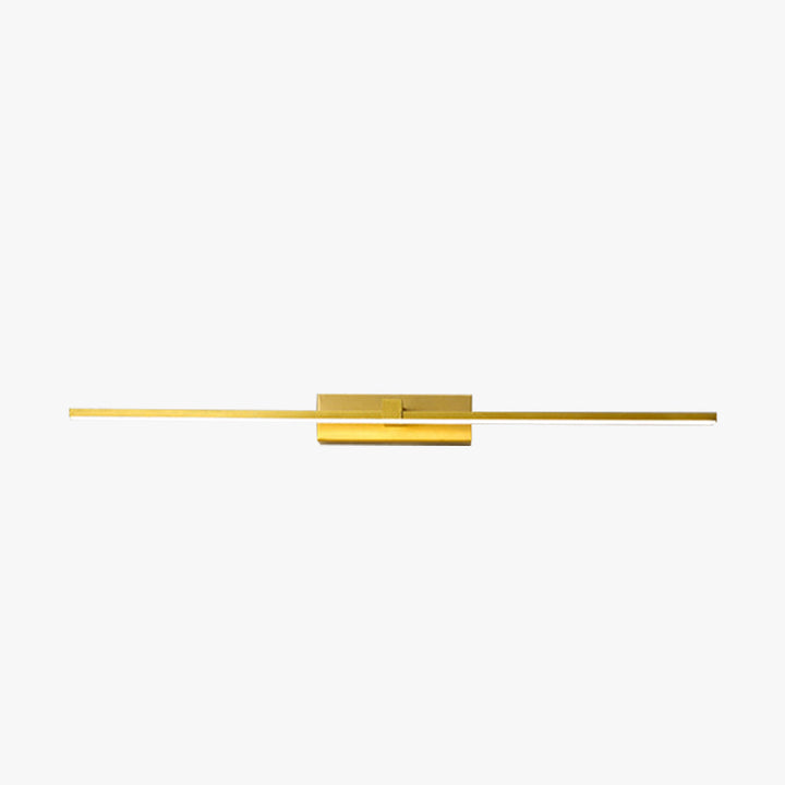 Modern adjustable color LED linear wall light for contemporary bedroom decor.