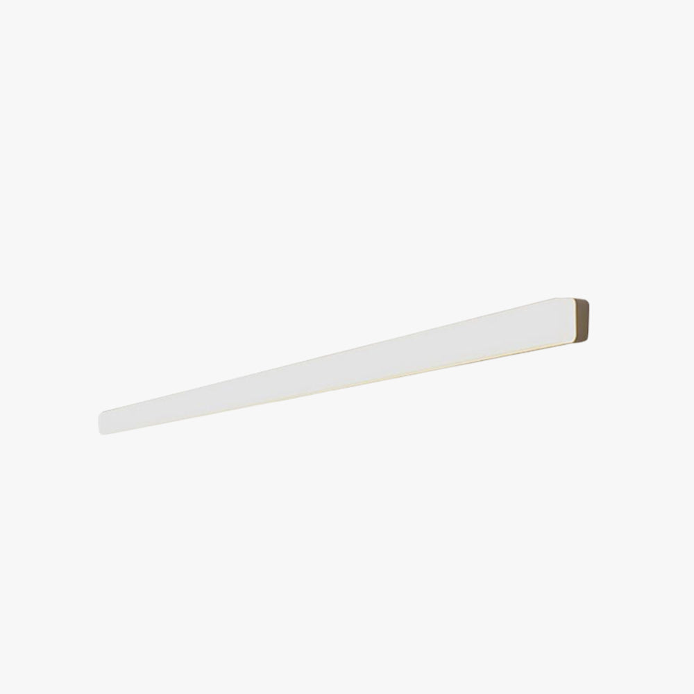Modern linear LED wall sconce for bathroom vanity, sleek indoor mirror light.