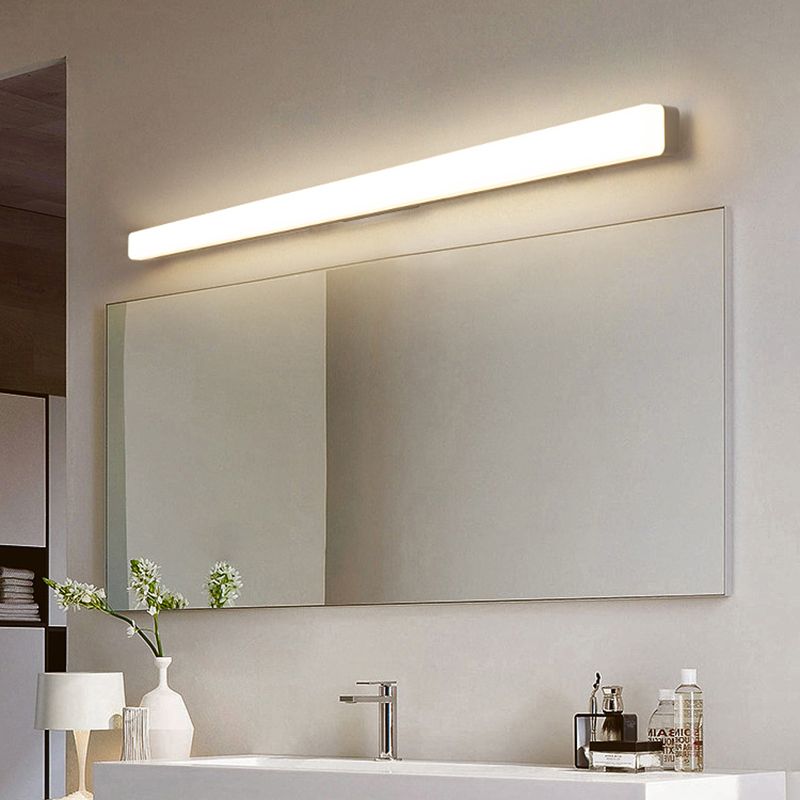 Damp-rated modern LED wall light, perfect for bathroom, vanity, and mirror lighting.