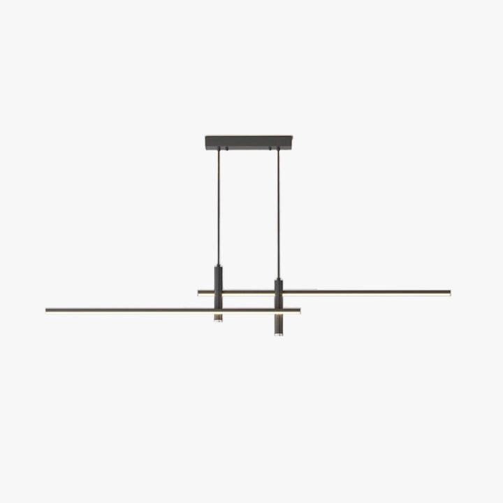 Modern Linear Pendant Light for kitchen island lighting, sleek LED design.