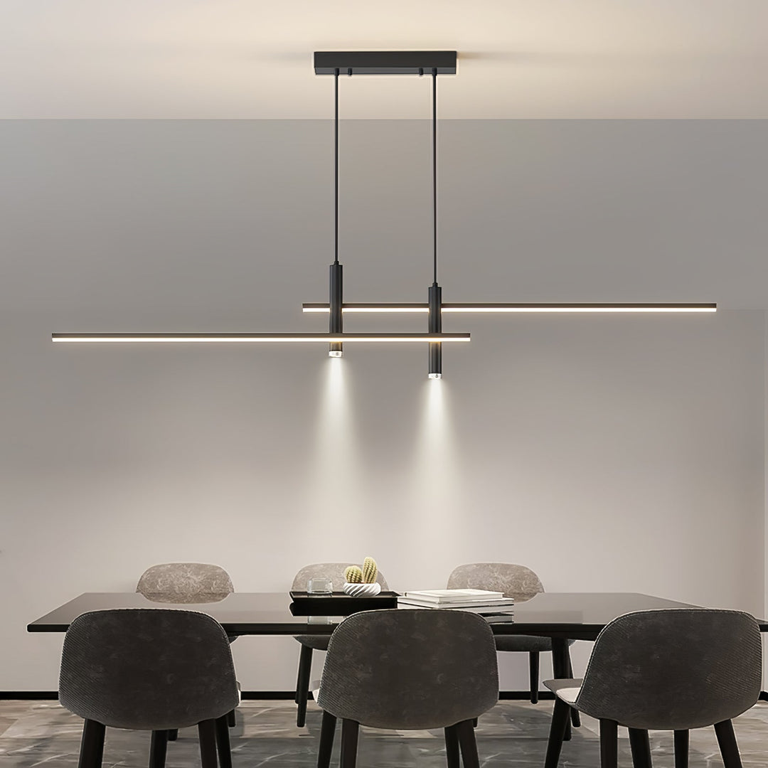 Energy-saving LED linear pendant light, modern kitchen & dining room light.