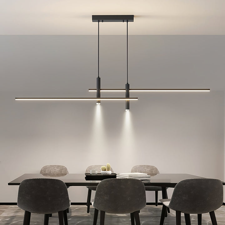 Energy-saving LED linear pendant light, modern kitchen & dining room light.