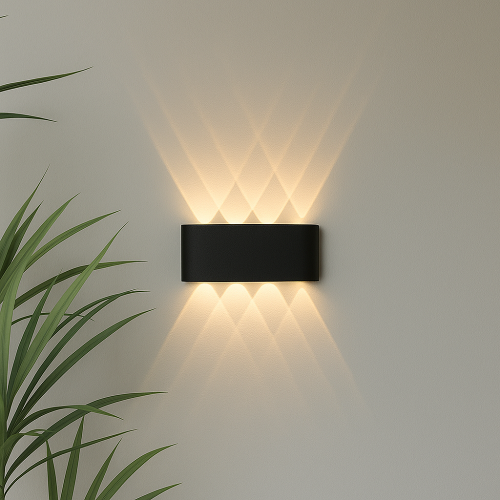 Versatile LED wall lamp for both indoor and outdoor applications, offering minimalist style.