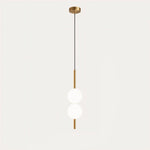 1 Light - 2 Balls - Brass - 3.9" X 22"