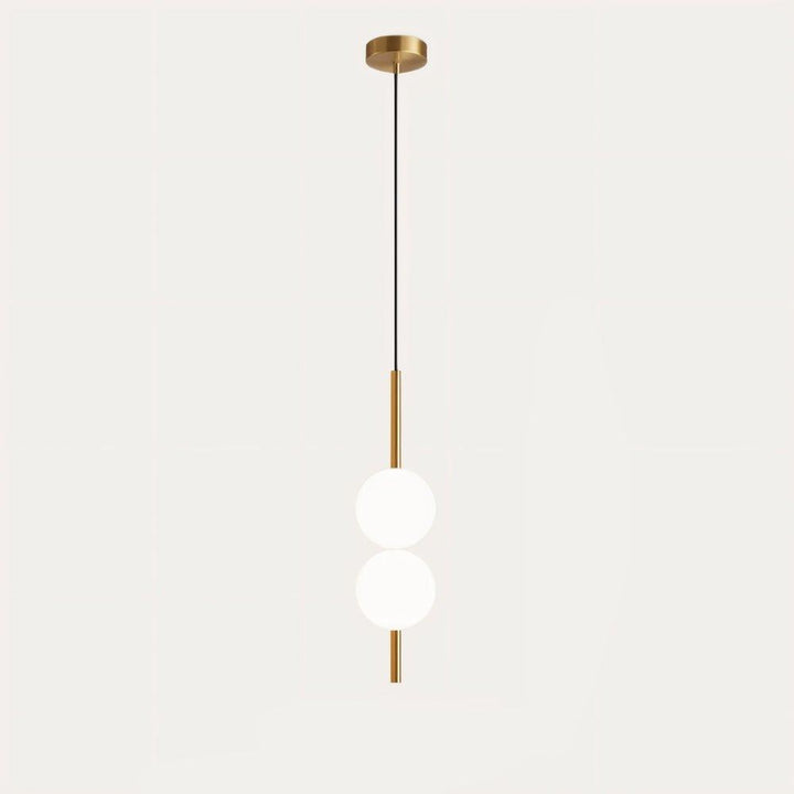 Bright modern Nordic black LED pendant light with brass accents, excellent home illumination.