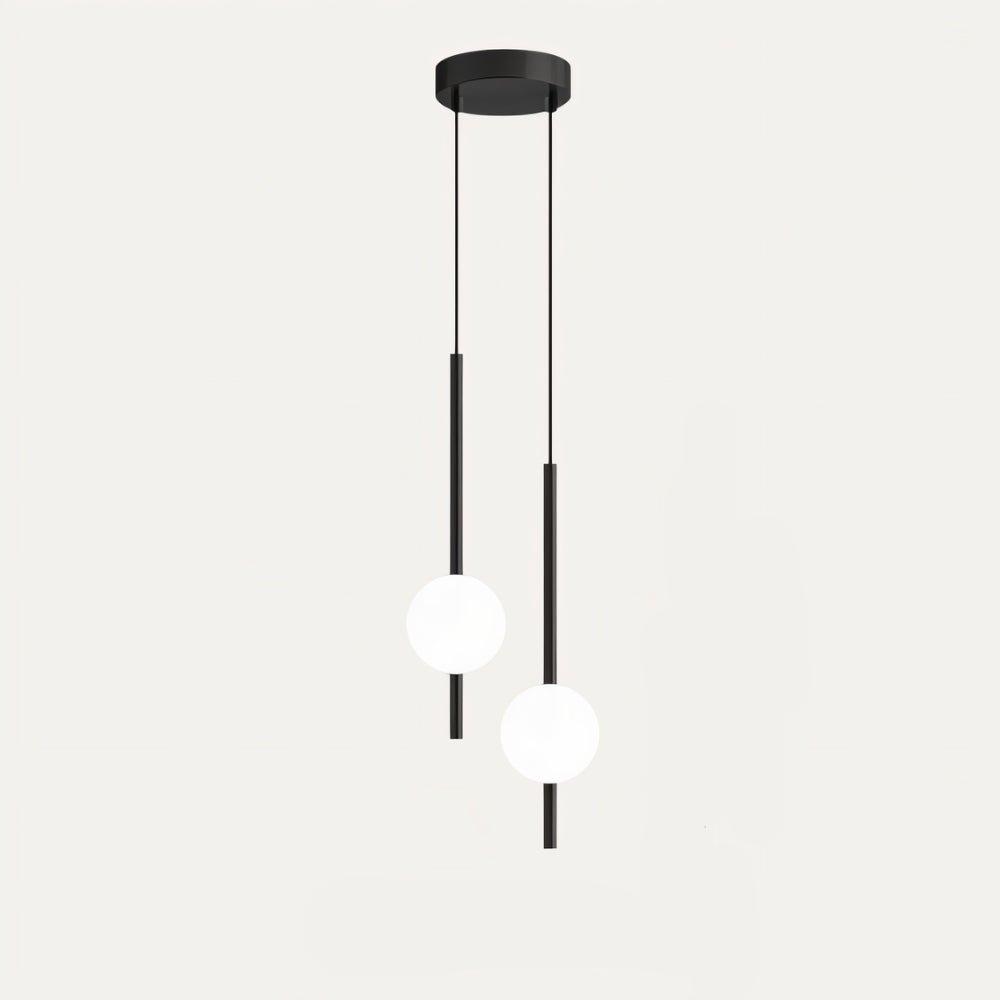 Elegant black & brass modern Nordic LED pendant light, perfect for contemporary home illumination.