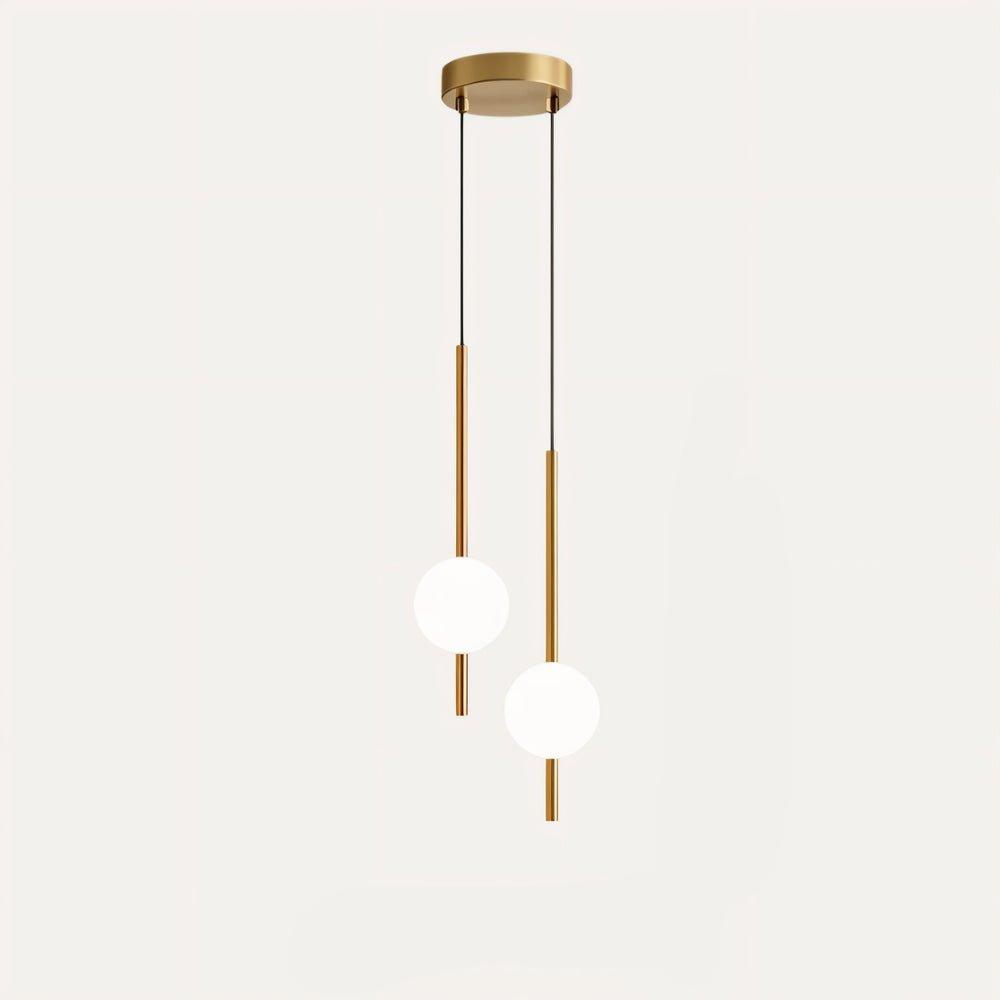 Stylish black & brass LED pendant light, modern Nordic design, a focal point for home illumination.