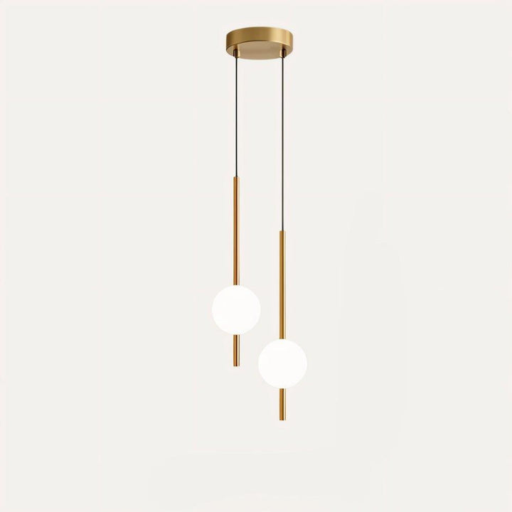 Stylish black & brass LED pendant light, modern Nordic design, a focal point for home illumination.