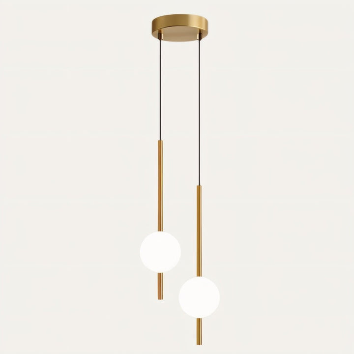 Contemporary black & brass Nordic LED pendant lamp, perfect ceiling light for modern interior design.