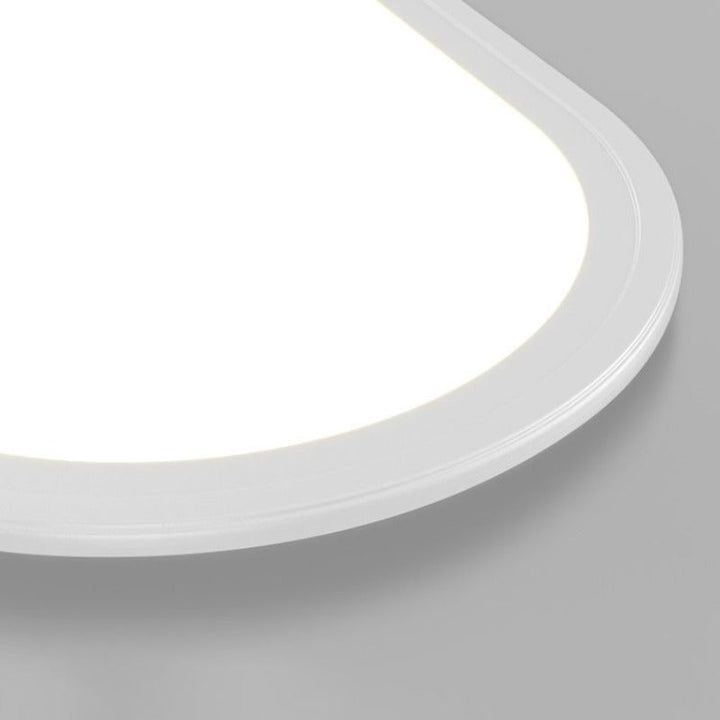 Energy-efficient LED oval ceiling light, modern flush mount for elegant home illumination.