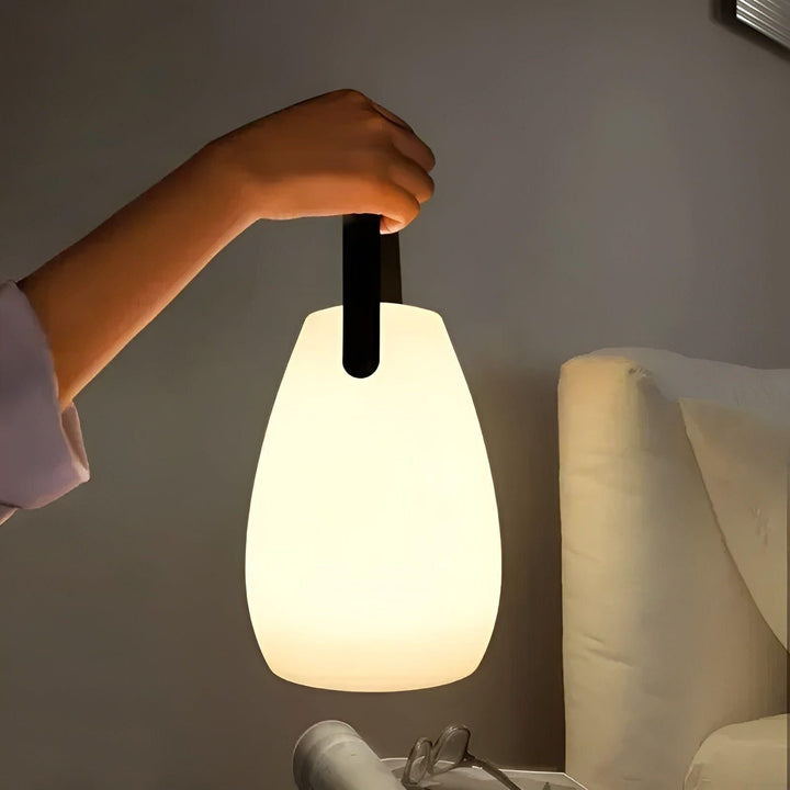 Waterproof garden lamp, remote-controlled & cordless for flexible outdoor lighting design.