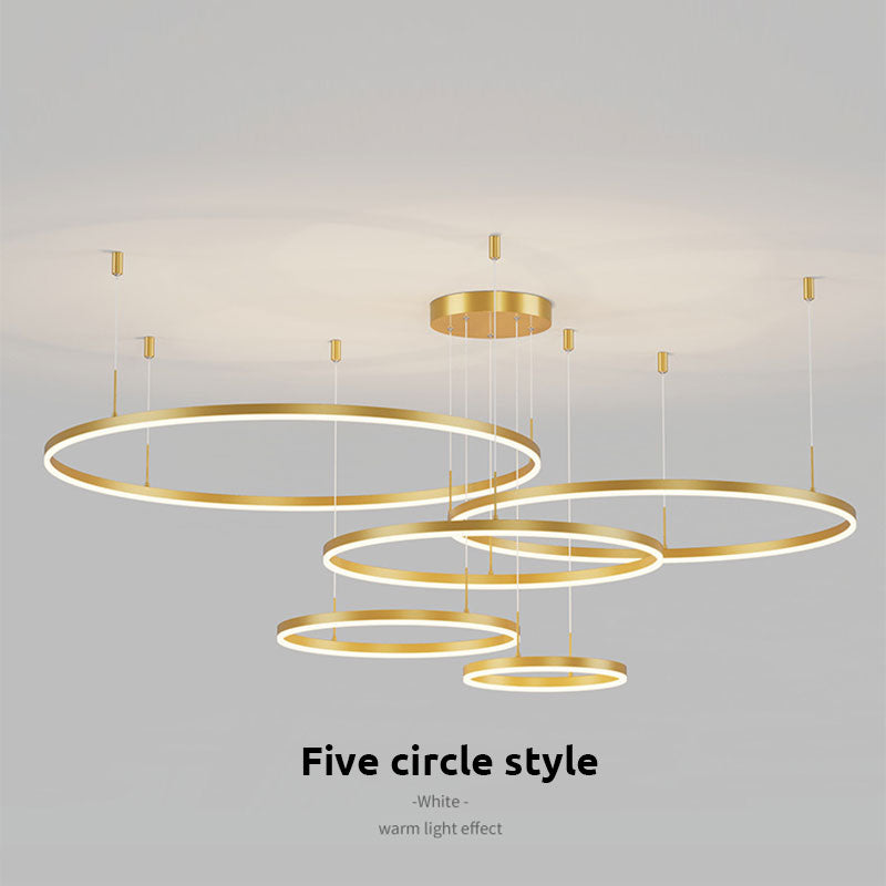 Designer LED ring ceiling light, adding sophistication to homes.