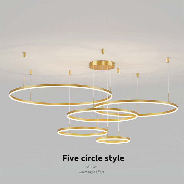Designer LED ring ceiling light, adding sophistication to homes.