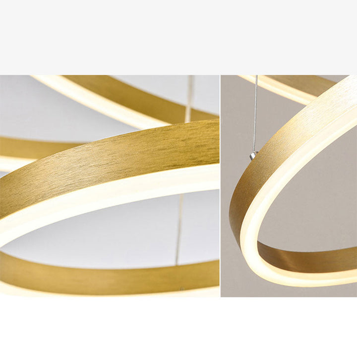 Modern adjustable ring ceiling light, versatile for various rooms.