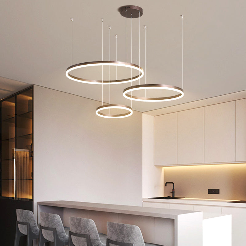 Minimalist LED ring ceiling light, an essential for contemporary design.