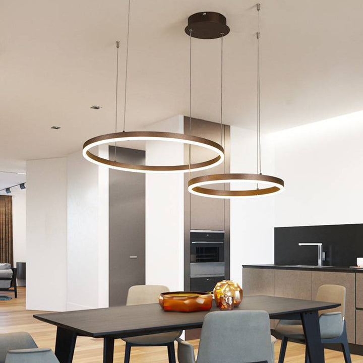 Designer ring pendant light, a centerpiece for modern decor.