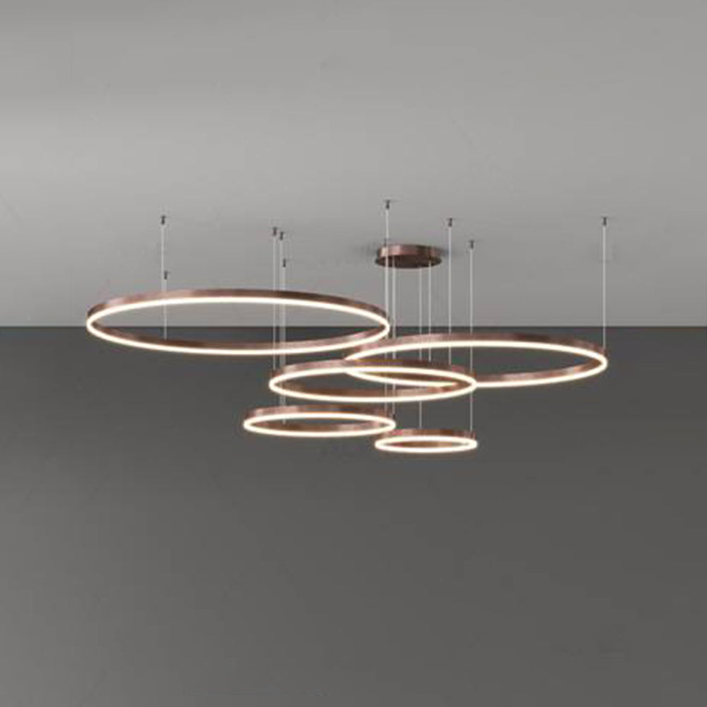 Circular LED light, perfect for a modern office or study.
