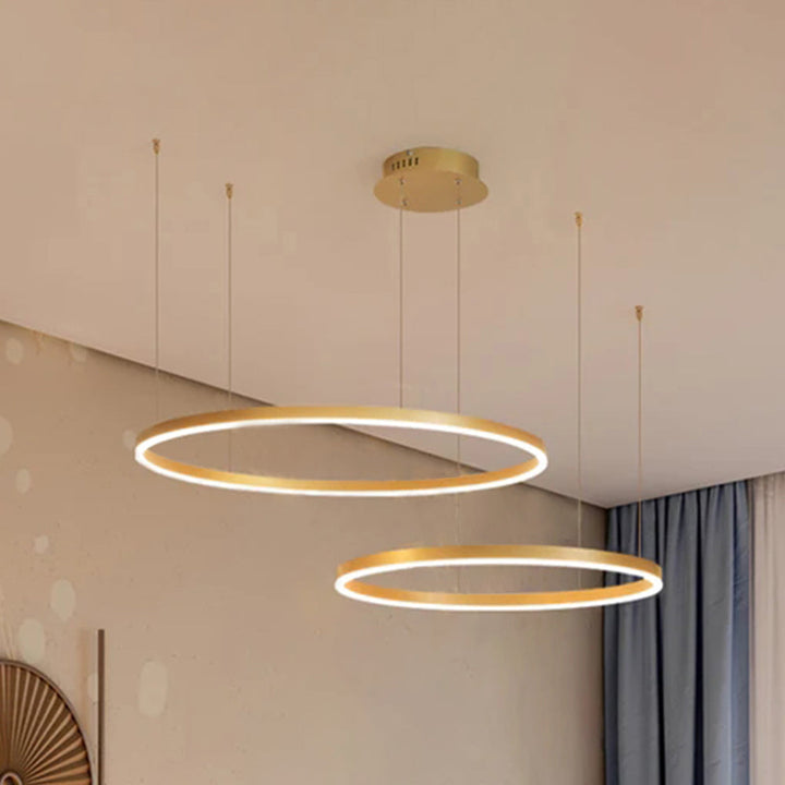 Modern adjustable LED pendant for custom illumination.