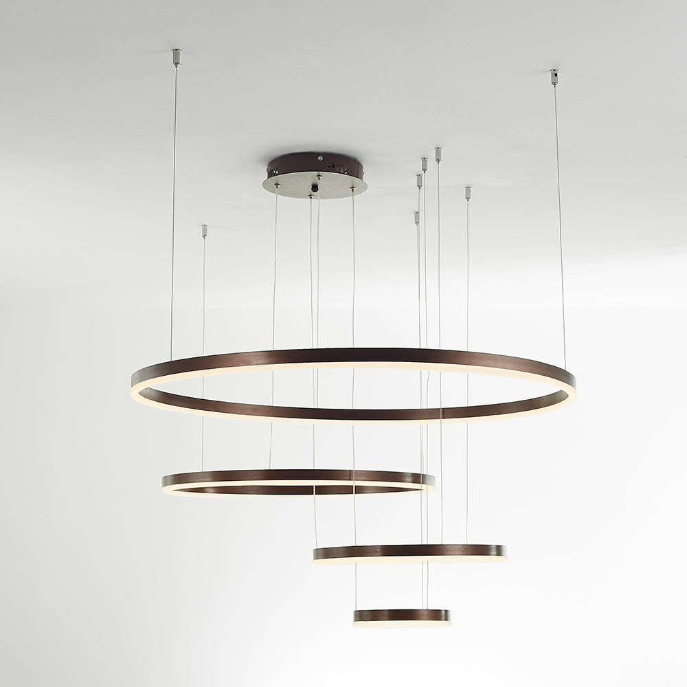 Sleek LED ring light, a contemporary choice for any room.