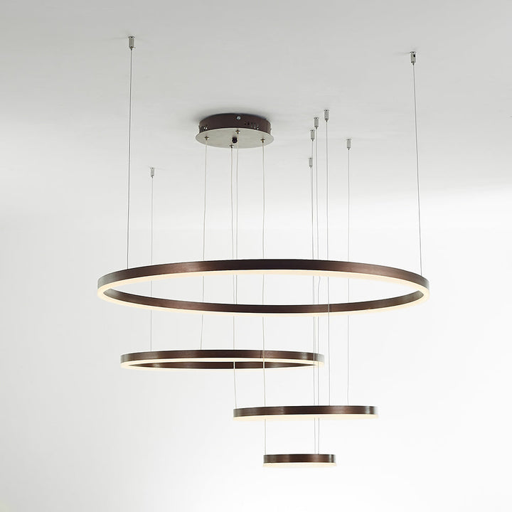 Sleek LED ring light, a contemporary choice for any room.