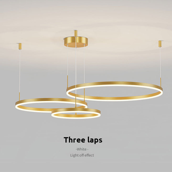 Geometric ring LED light, perfect for modern home decor.