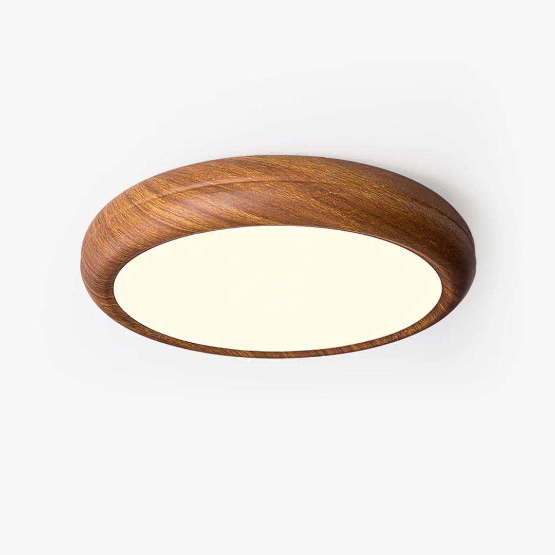 Modern round LED flush mount ceiling light with dimmable warm & cold light.