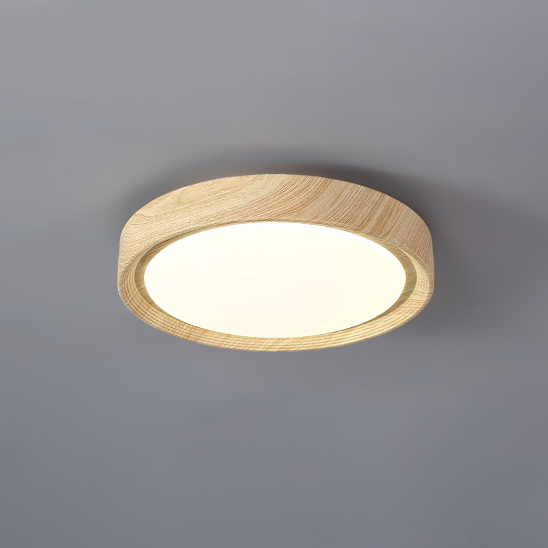 Contemporary LED flush mount, round, dimmable warm & cold light, sleek design.