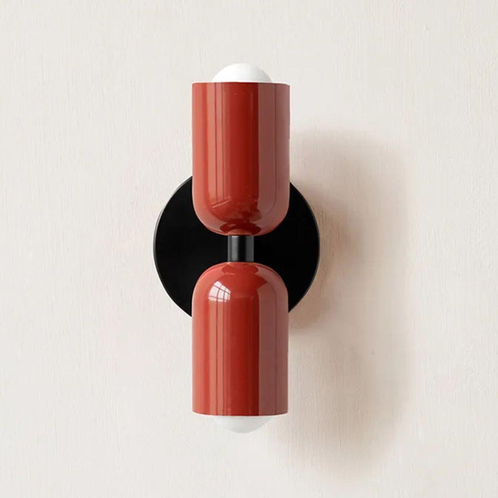 Modern wall lighting featuring a Scandinavian double head glass design.
