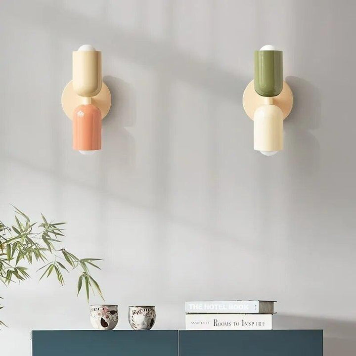 Ambient lighting solution: contemporary double head wall lamp.
