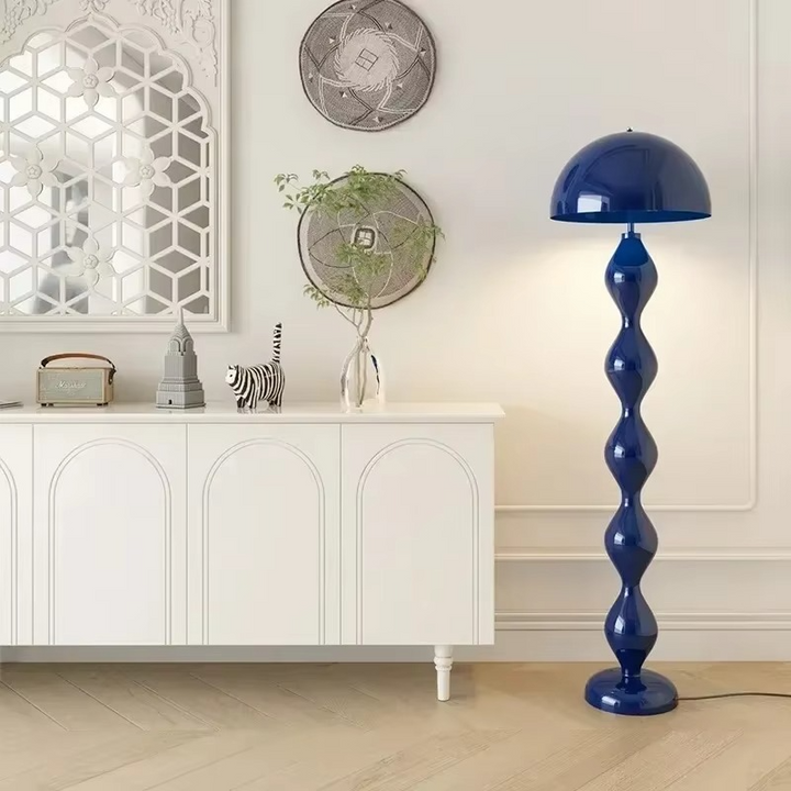 Sleek Scandinavian floor lamp. Modern minimalist design with LED ambient light, perfect home decor accent.