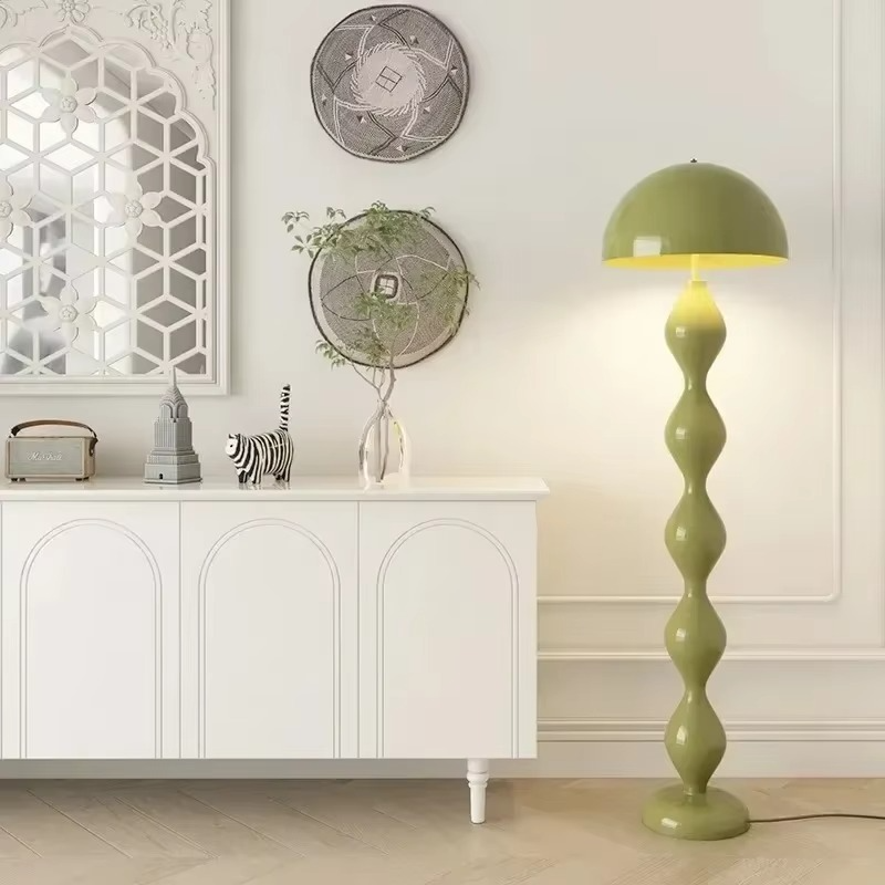 Tall Scandinavian floor lamp. Modern LED ambient light, perfect for living room decor & minimalist style.