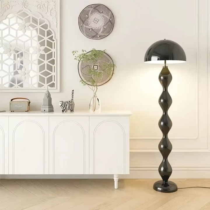 Energy-efficient LED floor lamp. Modern Scandinavian design, offers bright ambient light for any room.