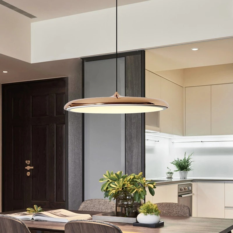 Modern Scandinavian LED pendant light, sleek design for contemporary home decor.