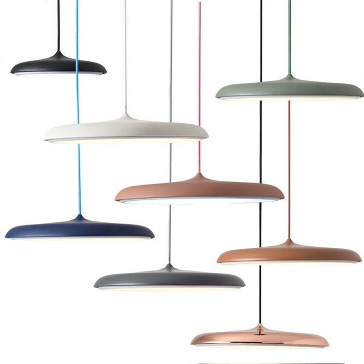 Bright LED ceiling fixture, Scandinavian style, perfect for contemporary kitchens.