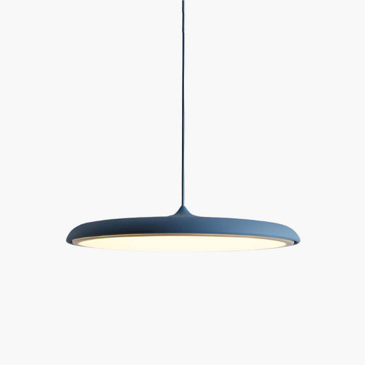 Elegant modern LED ceiling light, Scandinavian decor for dining or living areas.