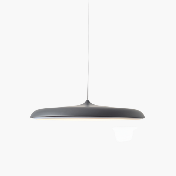 White acrylic LED pendant, sleek modern lighting solution for any room.
