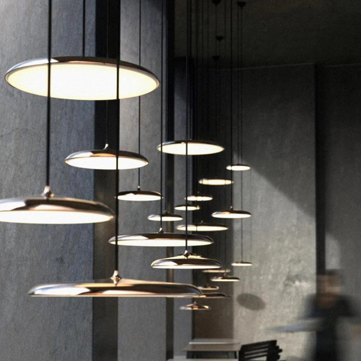 Contemporary Scandinavian LED lamp, dining room ceiling light for chic homes.
