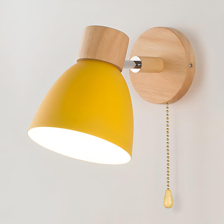 Versatile modern wall light with a pull switch, providing perfect ambient or reading illumination for any room.