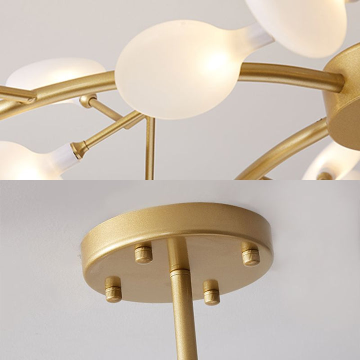 Bold black branch chandelier, modern LED lighting, statement ceiling light for cutting-edge interiors.